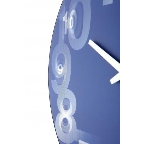Nexttime clock 3077bl 3d, ø39.5 cm, wall, blue white