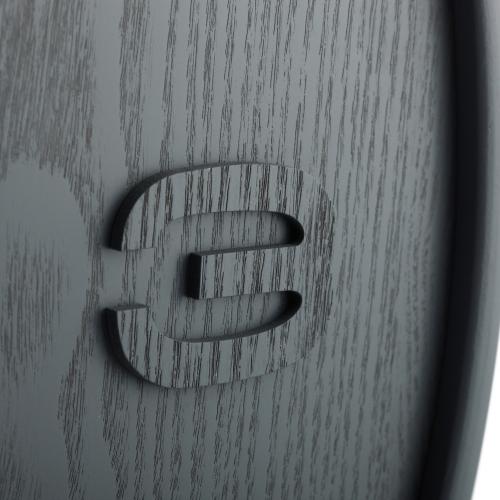 Nexttime clock 3096gs wood wood medium, ø35.5 cm, wall, gray