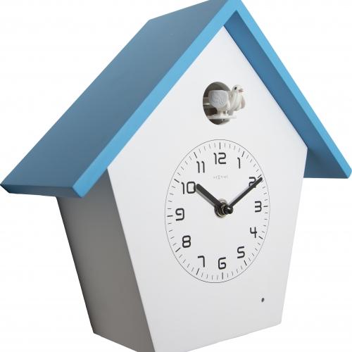 Nextime Klok 3108bl Birdy, 24.5x25.5x9.8 cm, parete, blu bianco