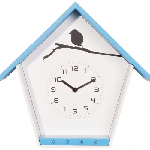 Nexttime clock 3109bl cuckey, 30.5x33x11 cm, wall, blue white