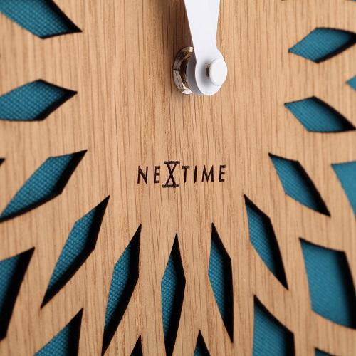 Nextime Klok 3149tq Sun grande, Ø50 cm, pared, turqoise