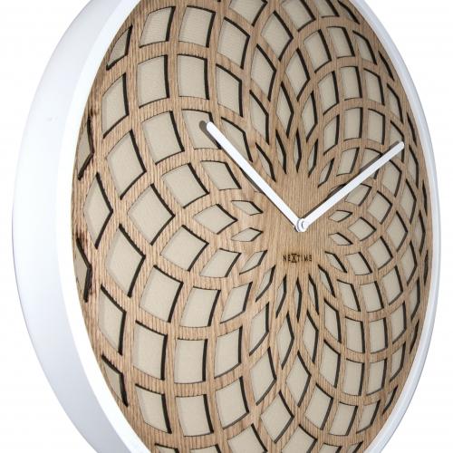 Nextime Klok 3150be Sun Small, Ø35 cm, muro, beige
