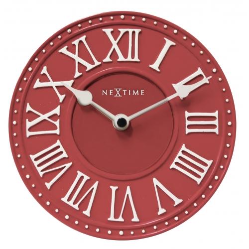 Nextime Clock 5187ro London Table, Ø16 cm, muro, bianco rosso