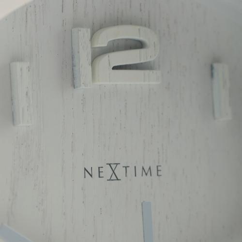 Orologio successivo 5192wi in legno in legno piccolo 22x20 cm, parete, bianco