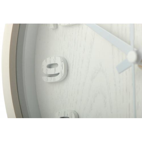 Orologio successivo 5192wi in legno in legno piccolo 22x20 cm, parete, bianco