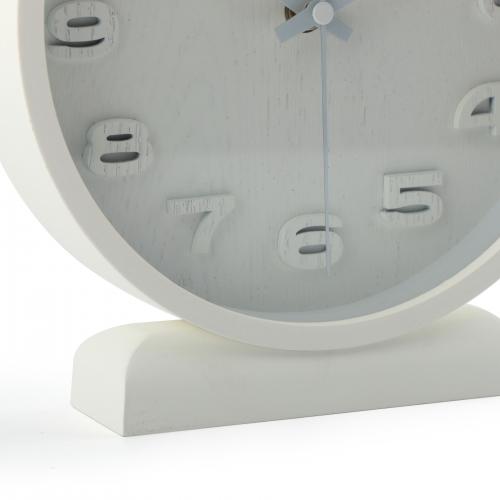 Orologio successivo 5192wi in legno in legno piccolo 22x20 cm, parete, bianco