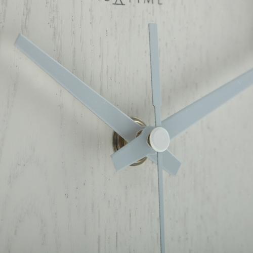 Orologio successivo 5192wi in legno in legno piccolo 22x20 cm, parete, bianco