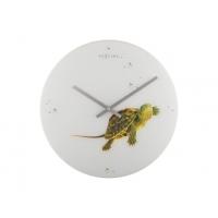 Horloge Nexttime 8137 tortue, ø43 cm, murale, blanc vert