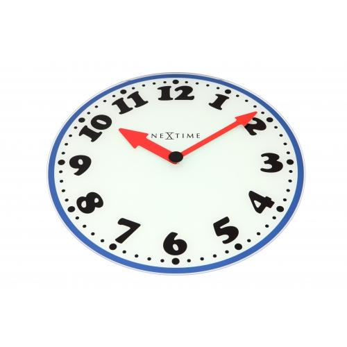 Nexttime clock 8151 boy, ø43 cm, wall, white blue black red