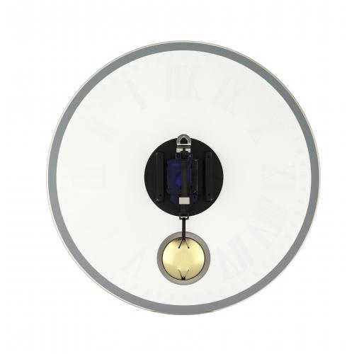 Reloj Nexttime 8162 romana, ø43 cm, pared, blanco