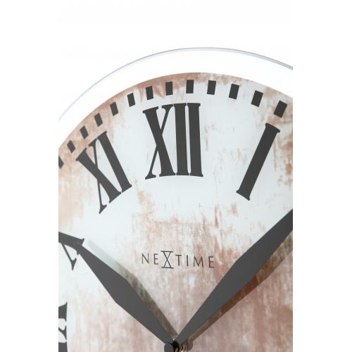 Reloj Nexttime 8162 romana, ø43 cm, pared, blanco
