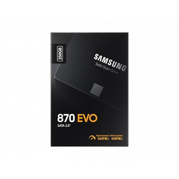 Samsung mz-77e1t0b 870 evo ssd, 1 tb, 2.5, sata3, 6 gbps, 3d v-nand, 560 550 mb s, 512mb ddr4