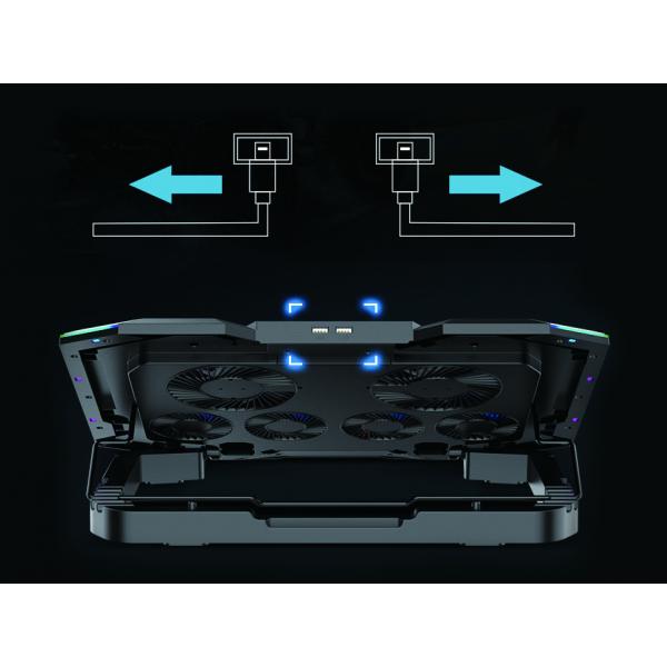 Conceptronic thyia01b thyia ergo 6-fan gaming laptop cooling stand, 17 43.2 cm, 6 pc(s) buttons,