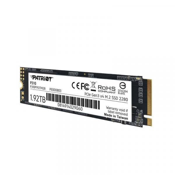 Patriot p310p192tm28p310 p310 ssd, 1920 gb, m.2 2280, minorista, 2100 1800 mb s, 280k 250k iops