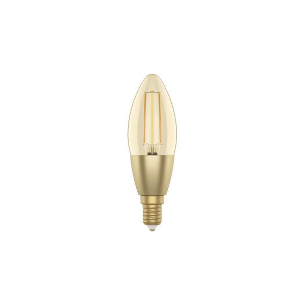 WOX R5141 Smart Candle C37 Filament LED-glödlampa, Wi-Fi, E14, 4,9W, 470 lm, varm vit 2700k
