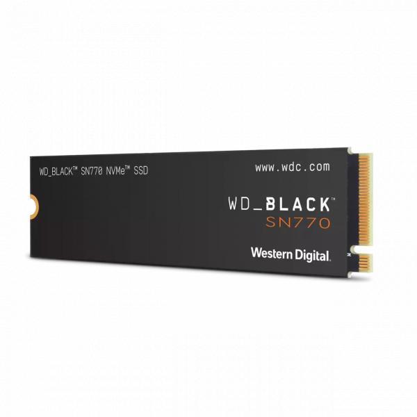 SSD noir Western Digital WDS100T3X0E Sn770, 1 To, M.2N VME, PCIe Gen4 x4, 5150 4900 Mo s