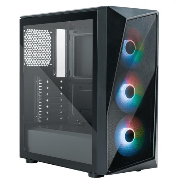 Cooler master cp520-kgnn-s00 cmp 520 with 3argb fans, atx, midi tower, window, 3x 120mm rgb