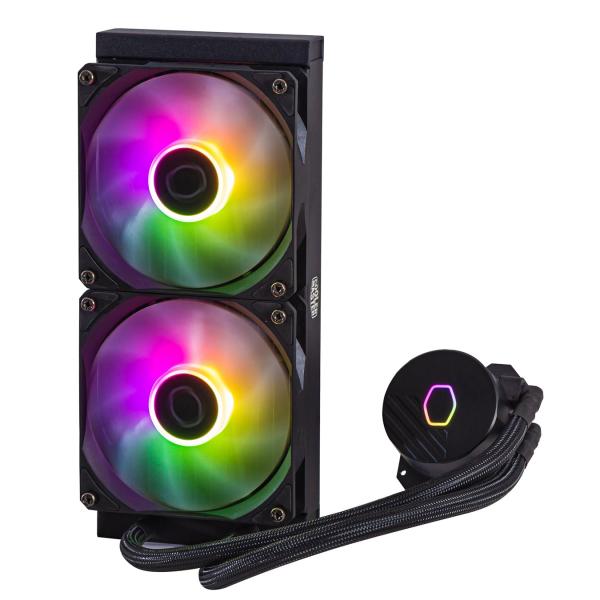 Cooler Master MLW-D24M-A18PZ-R1 Masterliquid 240L Core Argb, 4 pinos, 2x 120mm argb, 27,2 dba (max)