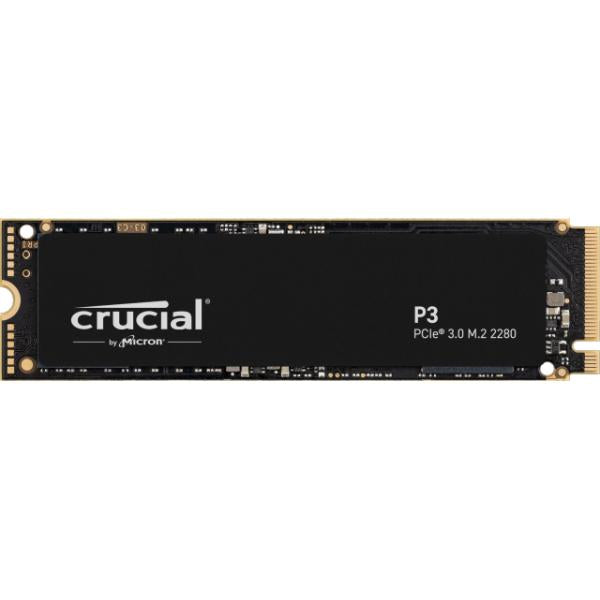 CRUCIAL CT1000P3SS8 P3 NVME SSD, 1 TB, M.2, PCIE 3.0, 3D Nand, 3500 3000 MB S, schwaarz