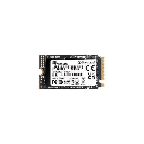 Transcend ts1tmte410s 410s ssd, 1tb, m.2 2242, nvme, pcie gen4x4, dram-less, 5000 mb s, 330k iops