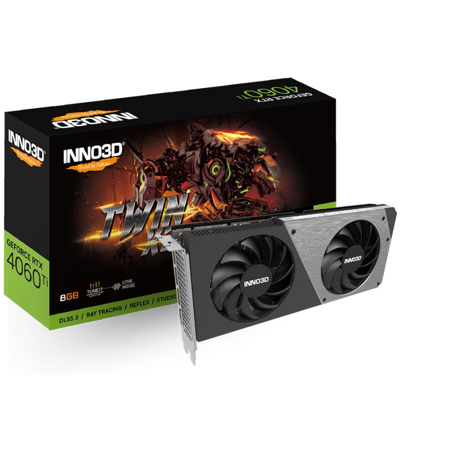 Inno3d N406T2-08D6-171153n GeForce RTX 4060 Ti Twin X2, 8GB GDDR6, 128 bits, 2535, 18 Gbps, 3xdp+HDMI