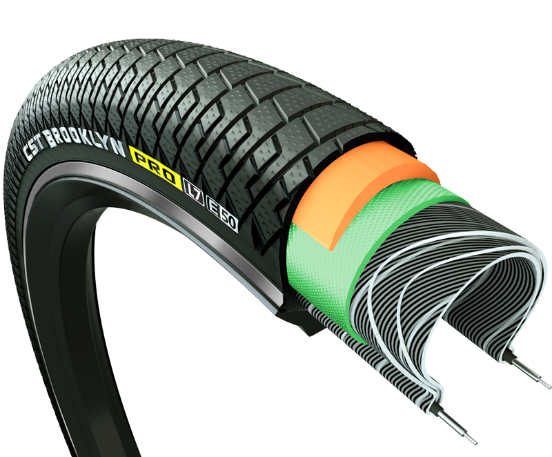 CST Brooklyn Pro Cargo tire 26 x 2.15 55-559 - black with reflection