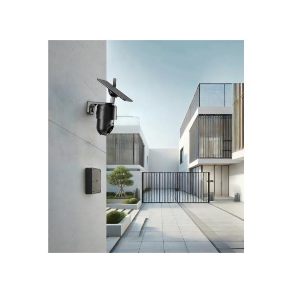 Woox R4250 Smart 4G външна PTZ камера с комплект слънчеви панели, 2MP, 1920x1080p, 4G LTE-FDD, черна