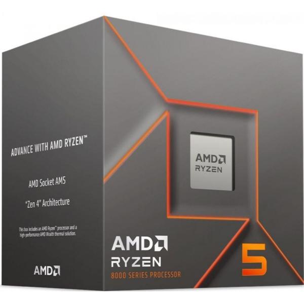 AMD 100-000001591 Vassoio Ryzen 5 8400F, AM5, HTT a 6 core, 4,2 4,7 GHz, 16 MB L3, 65 W