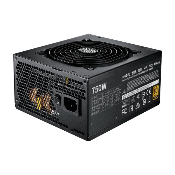 Cooler master mpe-7501-afaag-3eeu mwe gold 750 v2 atx3.1, 750w, 90% @tipico, completamente modulare, 120mm
