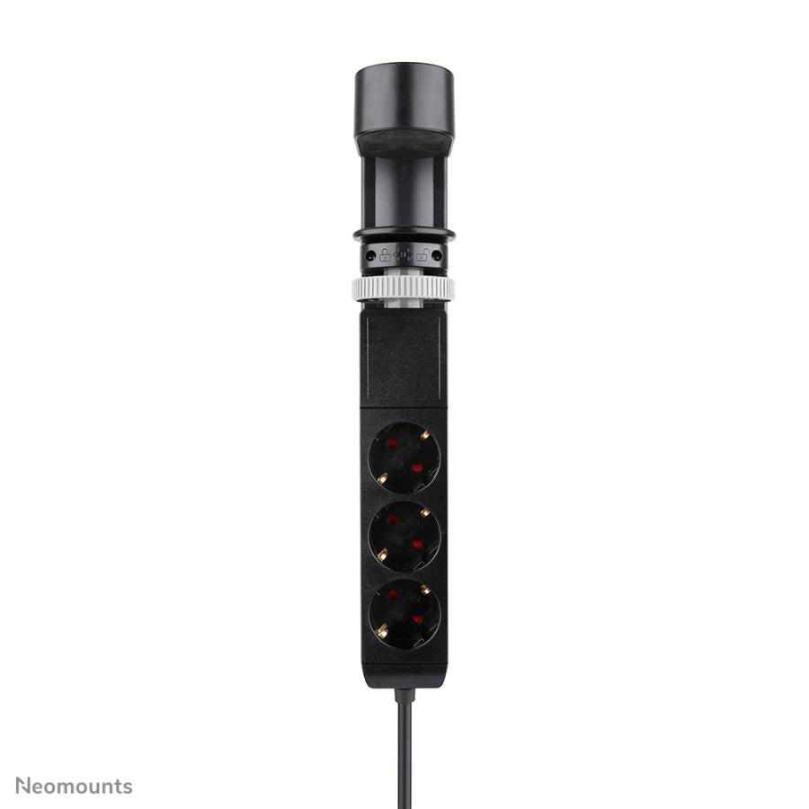 Neomounts ds22-840bl6 presa da tavolo con morsetto, 1,4 m, interno, tipo f, plastica, nero, alimentazione