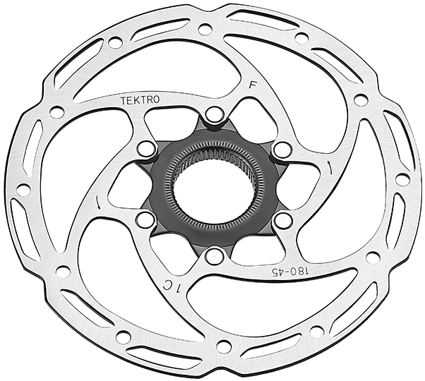 Tektro brake disc tr180-45 180mm 2.3mm center lock silver