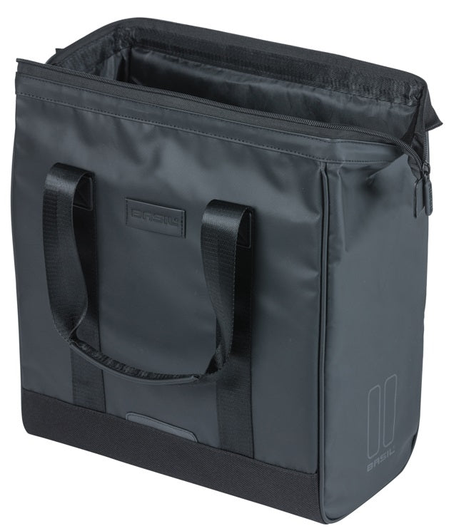 Basil bag grand tarpaulin shopper black mik hooks | 23l