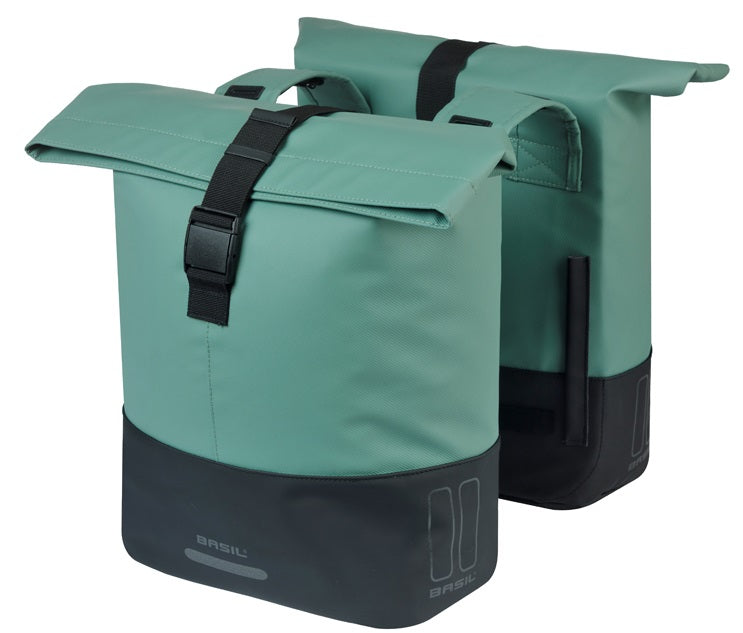 Basil double bag cove 28-32l silver green black