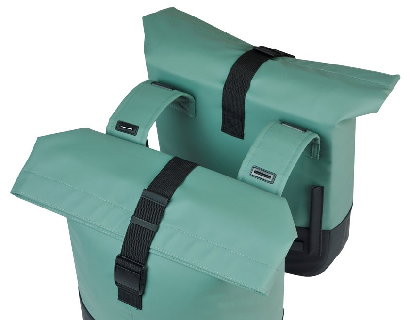 Basil double bag cove 28-32l silver green black