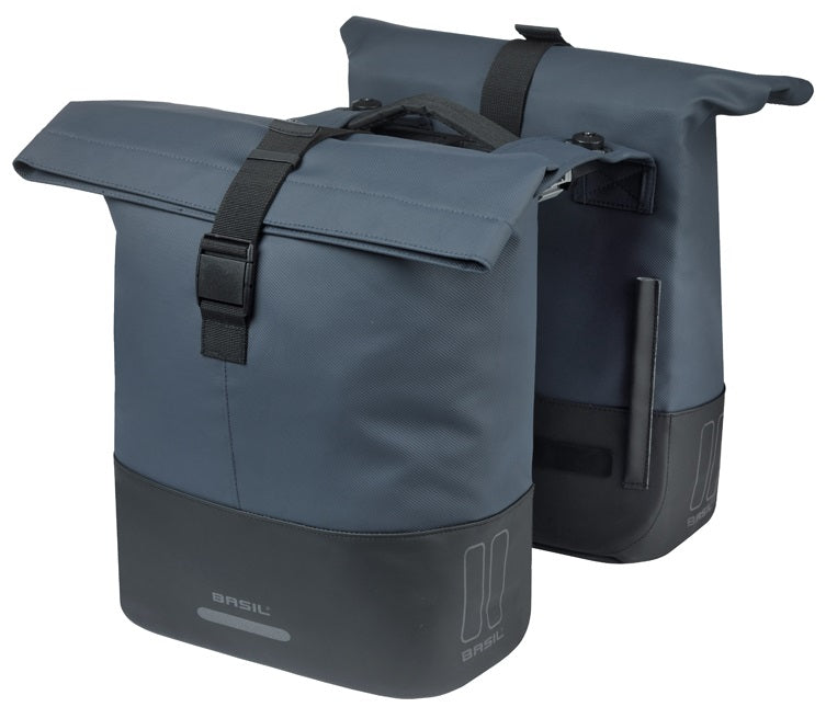 Basil sac de vélo double Cove mik 28-32l 14 x 29 x 36 cm - bleu noir