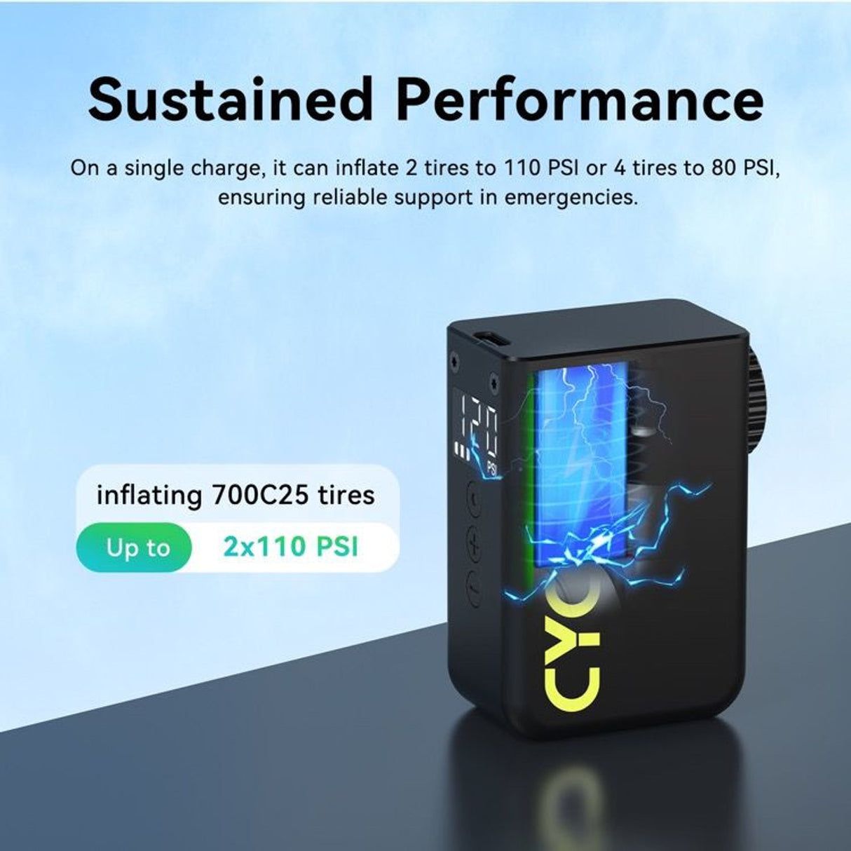 Cycplus electric battery pump as2 ultra - black