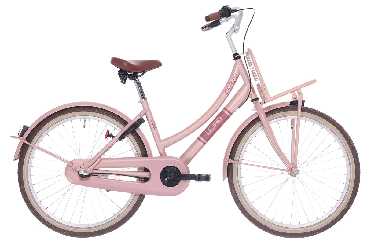 Bikefun children's bike load 24 inch with nexus 3 gear brake hub - mahogany-pink