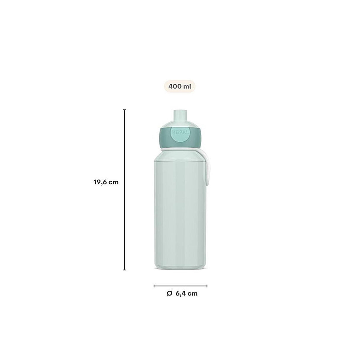 Mepal beber botella pop -Up campus 400 ml - Menta genial