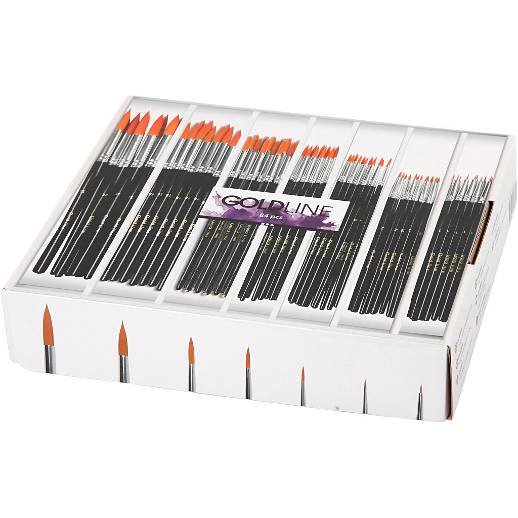 Round Brushes - 7 Sizes, 84 pcs.