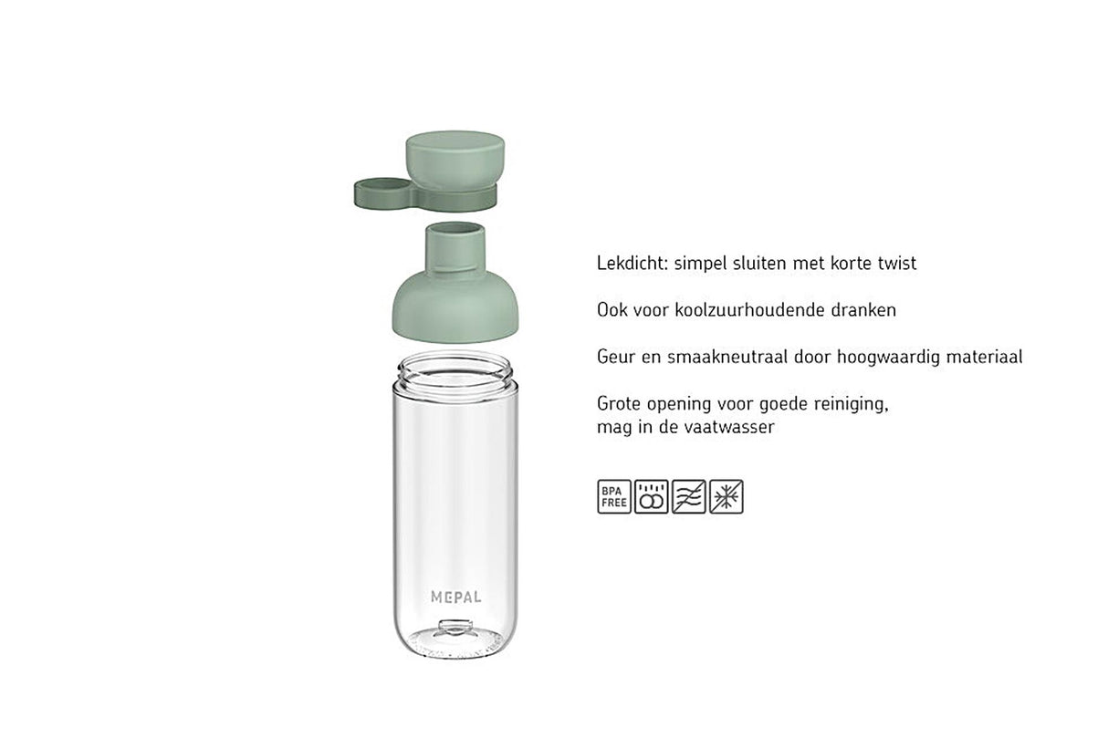 Mepal water bottle vita - nordic black - 700 ml