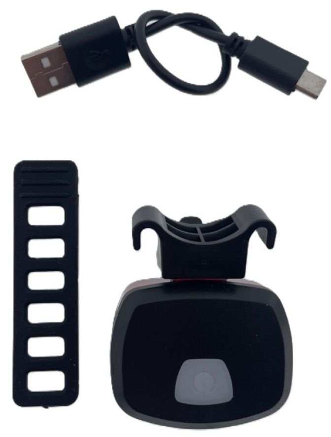 Ikzilight achterlicht tosti 40 cob led, usb-oplaadbaar