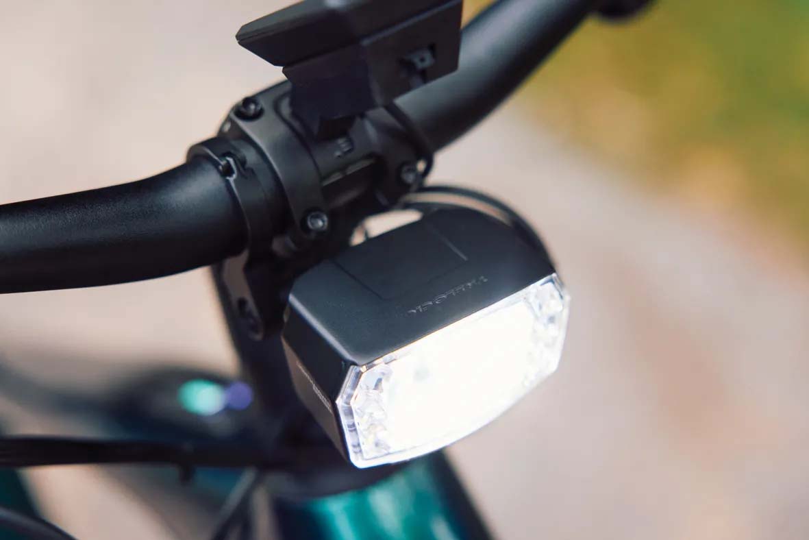 Farol de bicicleta elétrica Trelock ls 990 lighthammer pro 250