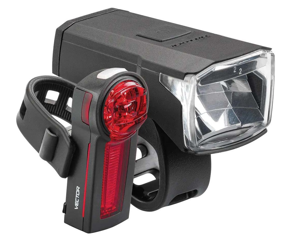 Trelock lighting set ls 440 + ls 740 usb - black