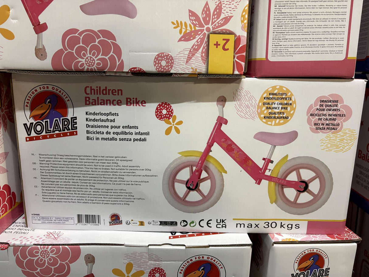 Volare balance bike - pink