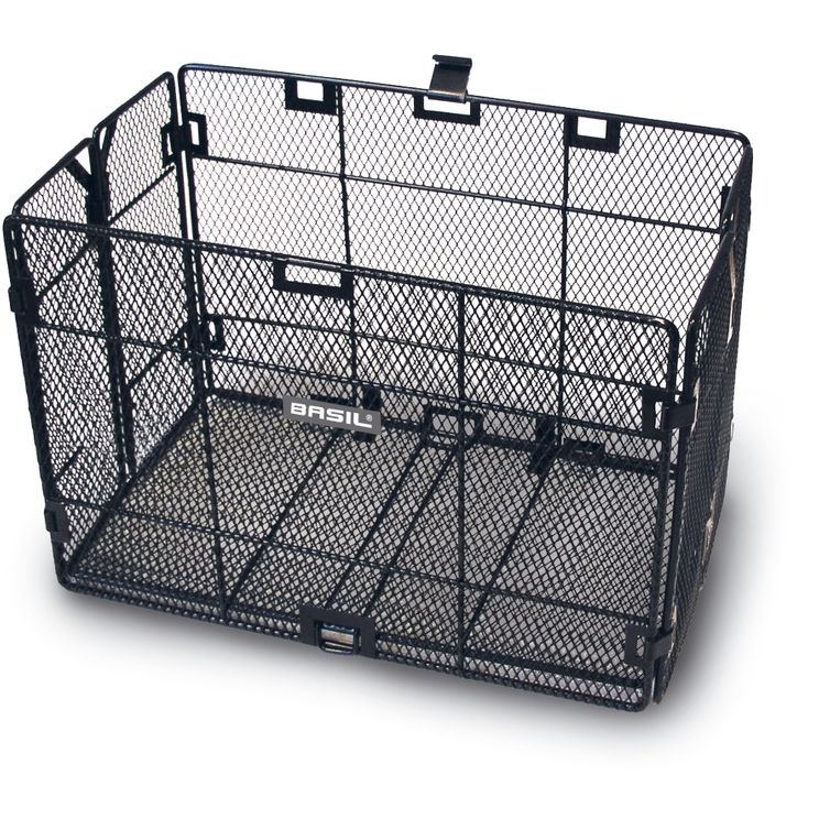 Basilikum Catania - Fahrradkorb - auf der Rückseite - schwarz