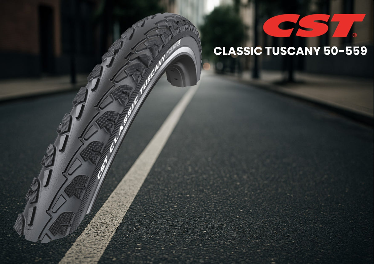 Cst outer tire classic tuscany 26 x 2.00'' 50-559 - black with reflection