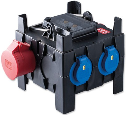 Keraf verdeelkast 3x16a 3x230v+doorlus 1x32a 5p 400v