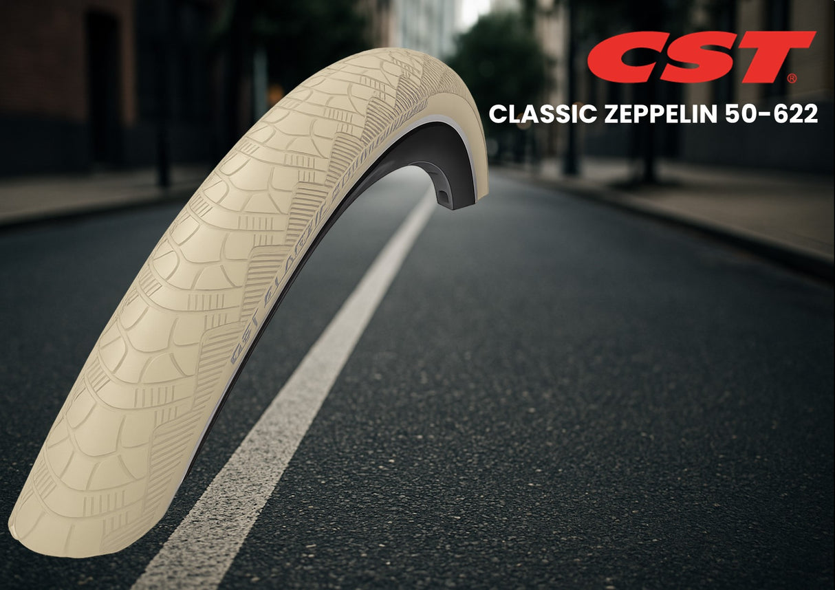 Cst outer tire zeppelin 28 x 1.90'' 50-622 - cream with reflection