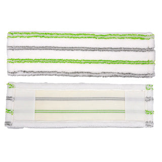 Clean Home Microfiber Mop Cloths White Green 2 Pieces