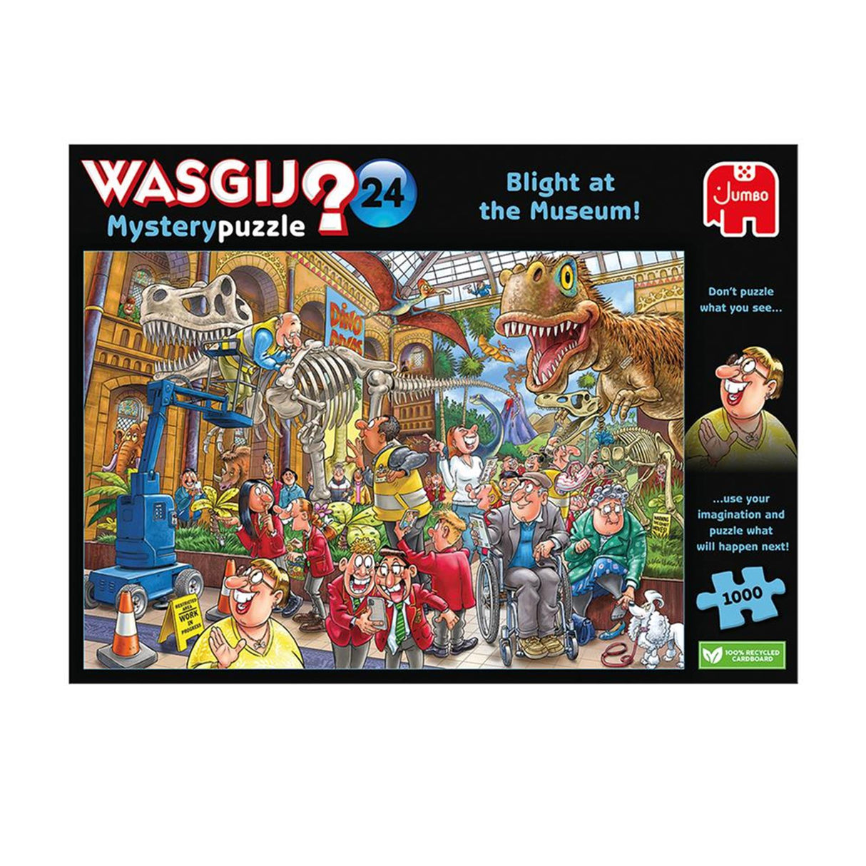 Jumbo Wasgij Mystery 24 Jigsaw Puzzle - Panic in the Museum!, 10000 pcs.